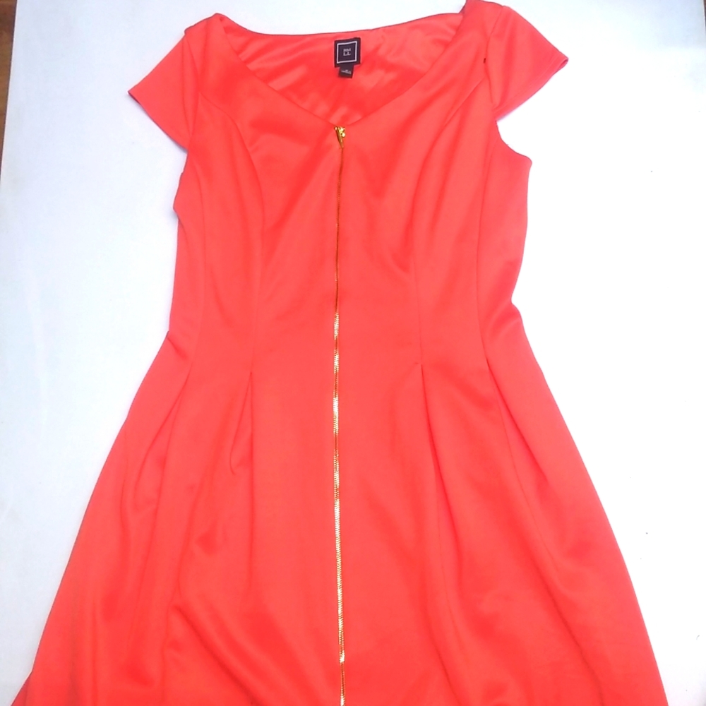 EUC RM LL  full zip cap sleeve dress
